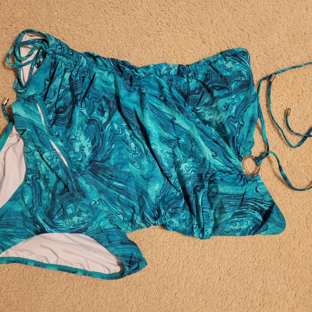 Michael Kors Teal Swirl Tankini